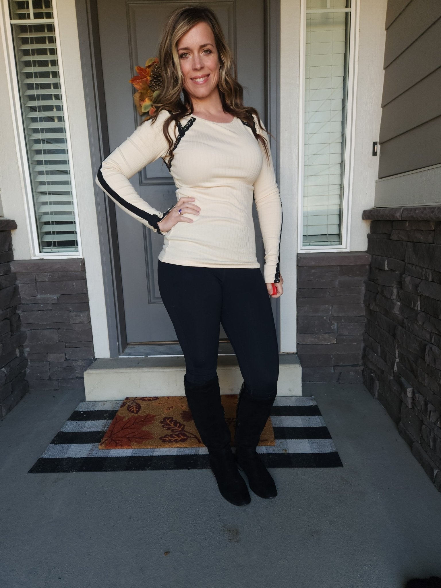 Laced In Love Long Sleeve (CREAM) - The Purple Palm Boutique